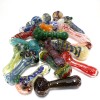 4.5''  Mixed And Match Mix Color Extra Heavy Duty Glass Hand Pipe 20 Pcs Per Bundle 