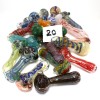 4.5''  Mixed And Match Mix Color Extra Heavy Duty Glass Hand Pipe 20 Pcs Per Bundle 