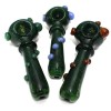 5'' Green Color Cubed Design Heavy Duty Glass Hand Pipe 