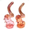 8'' Pink Color Cubed Design Heavy Duty Glass Bubbler Large Size 