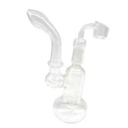 7'' Clear Dab With 14 MM Female Quartz Banger