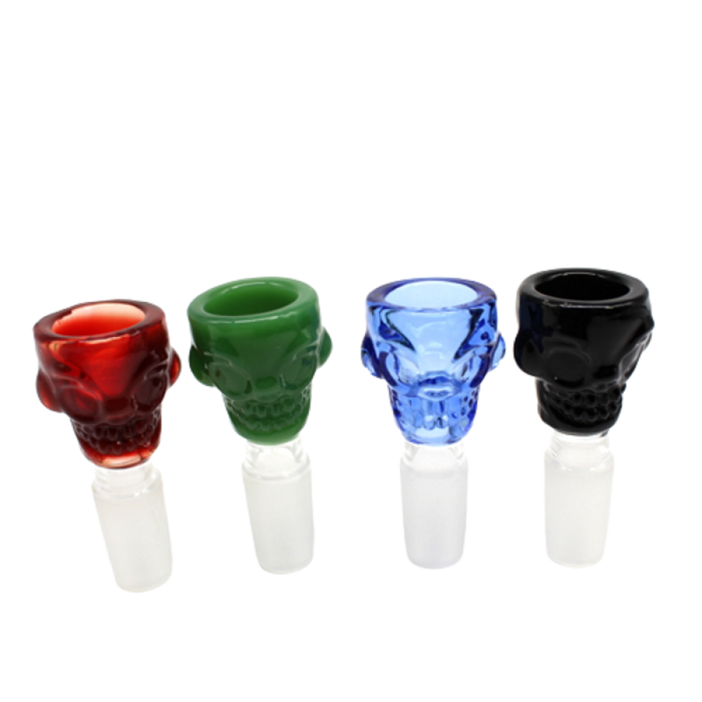 Skull Designed Assorted Color 14 MM Male Bowl G-G