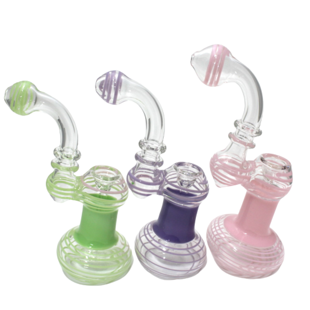 8'' Tube Color Swirl  Design Heavy Duty Bubbler Large Size 