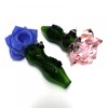 6'' Rose Flower Shape Heavy Duty Glass Hand Pipe