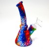 6" Silicon Printed Color small water Pipe