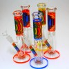 10" Flat Bottom Straight Art Color Water Pipe