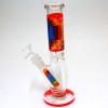 10" Flat Bottom Straight Art Color Water Pipe