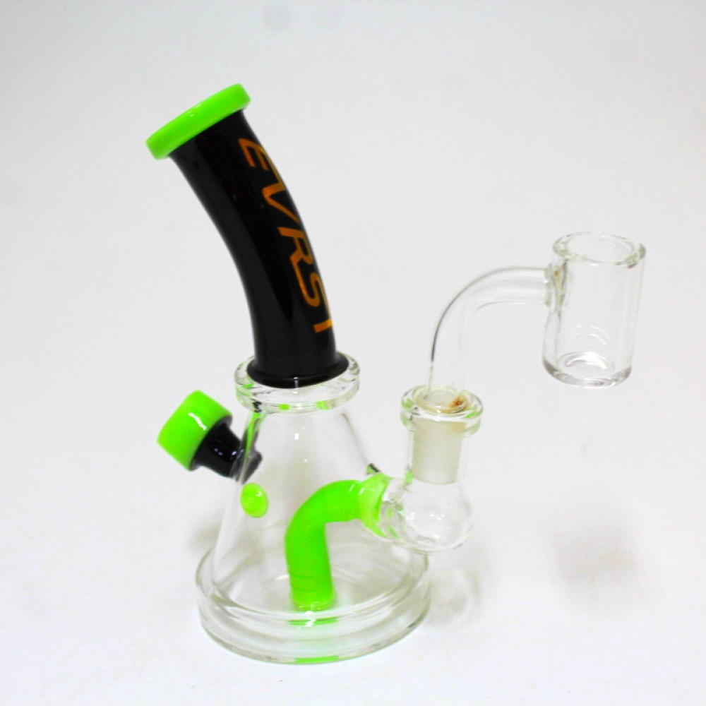 5" Evrst Tube Color Dab Rig Water Pipe With 14mm Male Banger