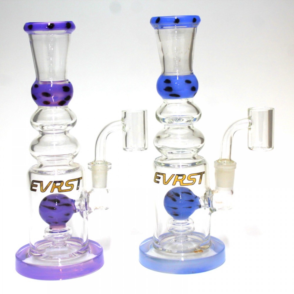 8.5" Evrst Dotted Design Water Pipe With 14mm Male Banger 