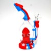 8" Silicon with Glass Mushroom Perk water pipe with 14mm Handle Bowl 