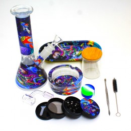 8" Water Pipe 8 in 1 Smoke Set