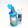 5" Silicon With Glass Water pipe with 14mm Handle Bowl 