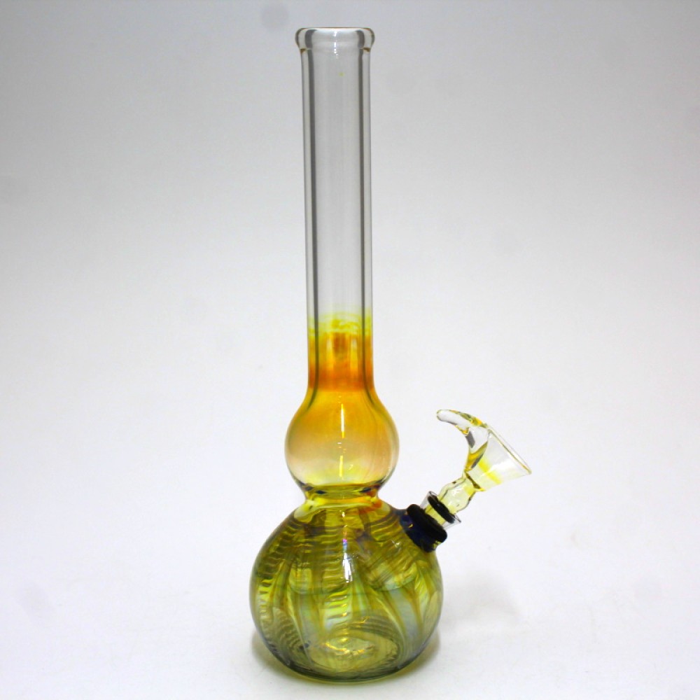 10'' Gold Fumed Beaker Art Design Water Pipe Regular