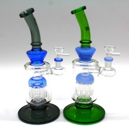 11" Flat Bottom Tree Percolator Water Pipe G-G