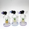 6" Side Arm Fruit Perk Dab Rig Water Pipe With 14mm Male Banger