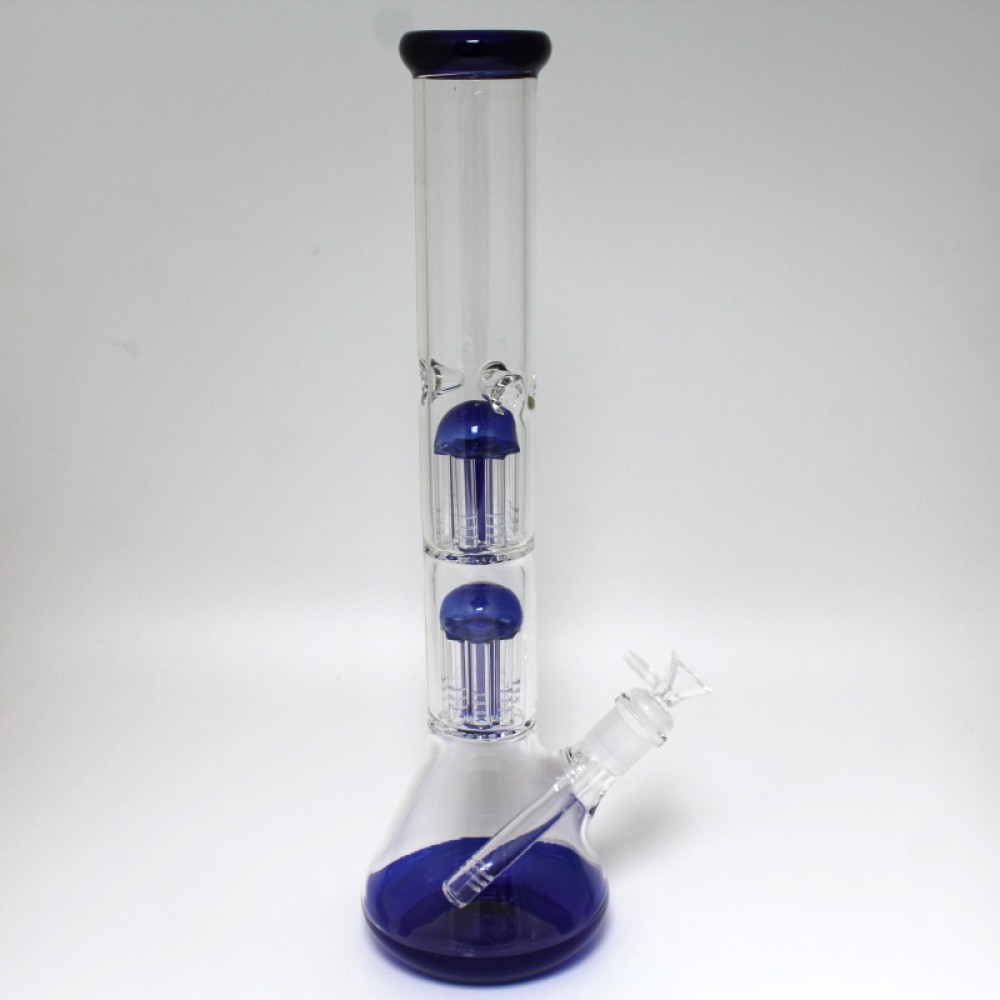 16.5'' Beaker Double Tree Percolator Water Pipe G-G 