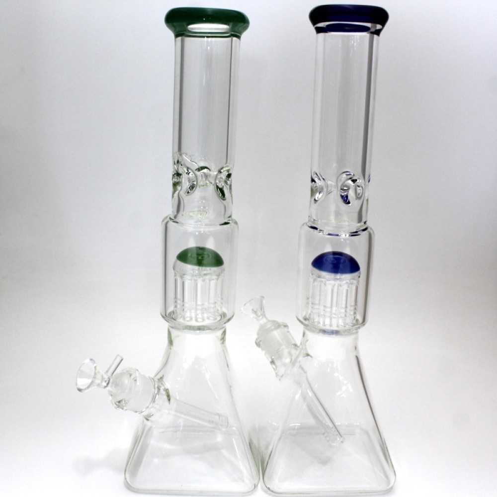 16'' Square Base Tree Percolator Water Pipe G-G 