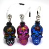 Skull Design Fancy Assorted Color Glass Bong With Pipe 