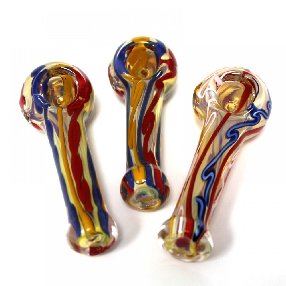 4.5'' Multi  Color Heavy Duty Glass Hand Pipe 