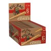 Zig Zag Unbleached Cones 1 1/4 Size 6 Pack  / 24 Ct Per Box 