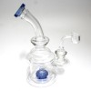 7'' Shower Head Percolator Dab Rig Water Pipe With 14 Mm Male Banger 