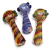 4.5'' Inner Swirl Color 3 Dot  Heavy Duty Glass Hand Pipe 