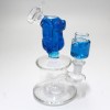 6'' Liquid Filled Character Design Dab Rig Water Pipe With Liquid Filled 14 MM Male Glass On Glass Bowl 