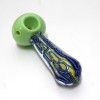 4'' USA Color Double Tube Head Heavy Duty Glass Hand Pipe 