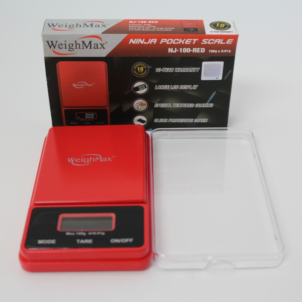 Weight Max Ninja Pocket Scale NJ-100-RED 100g x 0.01g