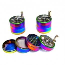 Item No # DK5174A  4 Part  Rainbow Color Handled  Grinder 56 MM Size 