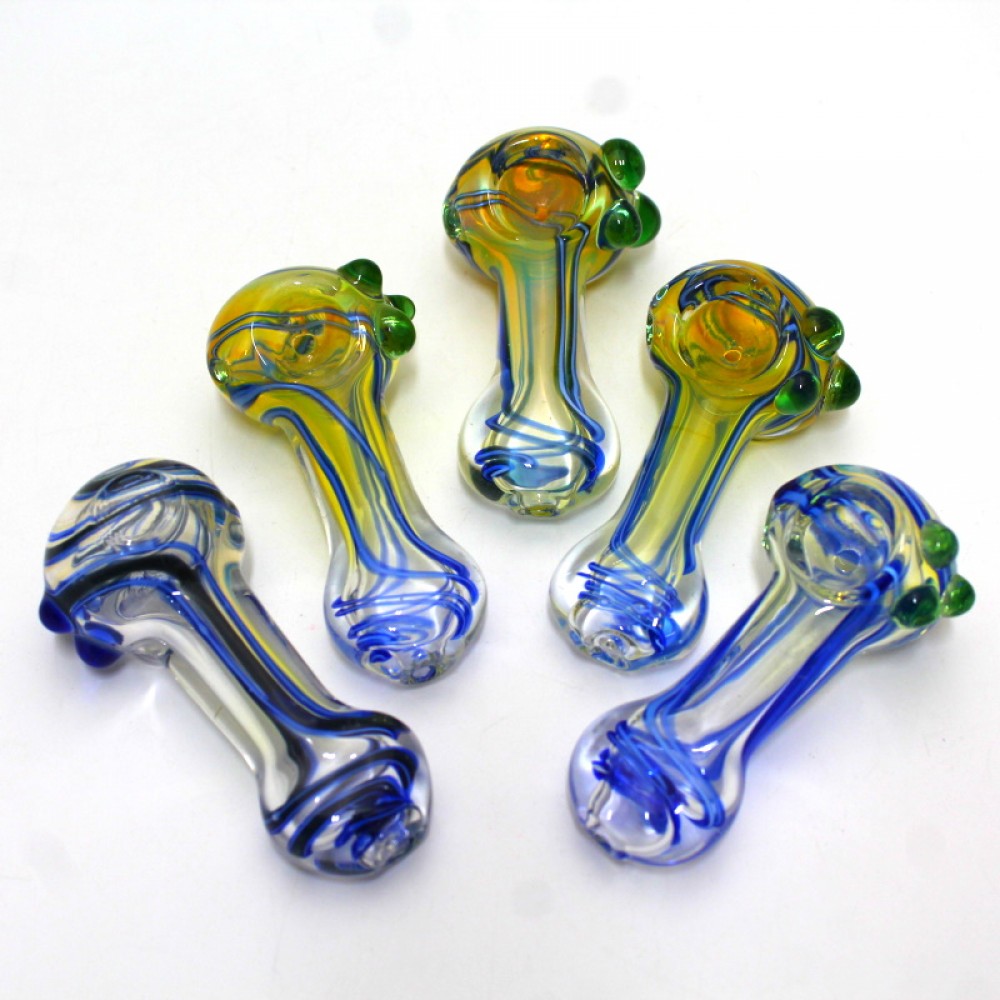 3'' Flat Design Glass Hand Pipe 