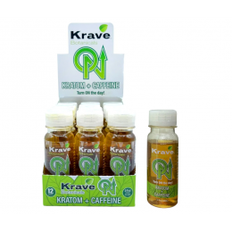 Krave ON  Kratom + Caffeine 2 oz 12 Bottles Per Box 