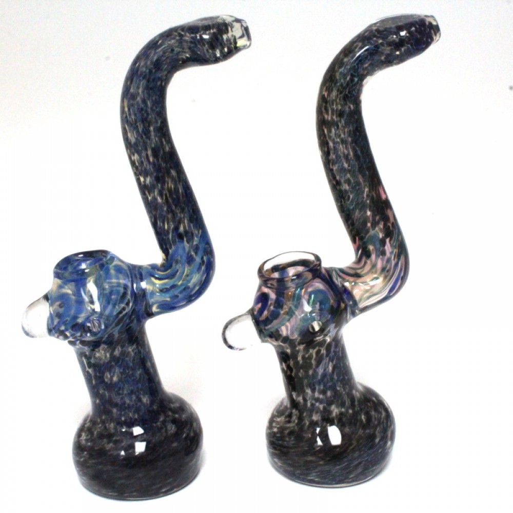 9'' Blue / Purple  Color  Art Sherlock Style Heavy Duty  Glass Bubbler Large Size 