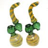 9'' Green Tube With Swirl Color Sherlock Style Heavy Duty  Glass Bubbler Large Size 