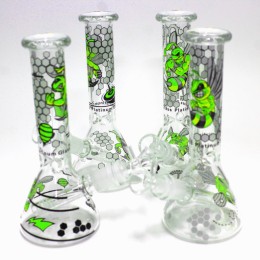 8'' Beaker Base Glow in The Dark Water Pipe G-G 