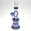 8'' Beaker Base Art Color Donut Design Water Pipe With 14 MM Male Bowl 