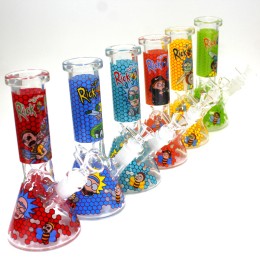 8'' Beaker Decal Design Colorful Water Pipe With 14 MM Male Bowl G-G