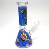 8'' Beaker Decal Design Colorful Water Pipe With 14 MM Male Bowl G-G