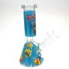 8'' Beaker Decal Design Colorful Water Pipe With 14 MM Male Bowl G-G