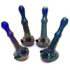 5.5'' Blue Art Color Standing Glass Hand Pipe 