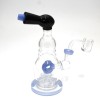 7'' Side Car Design Percolator Tube Color Dab Rig Water Pipe With 14 MM Male Banger 