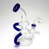 6'' Double Handled Recycle Design Color Tube Dab Rig Water Pipe With 14 MM Male Quartz Banger 