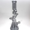 16'' Heavy Beaker Base Zig Zag Design Color Full Water Pipe G-G 